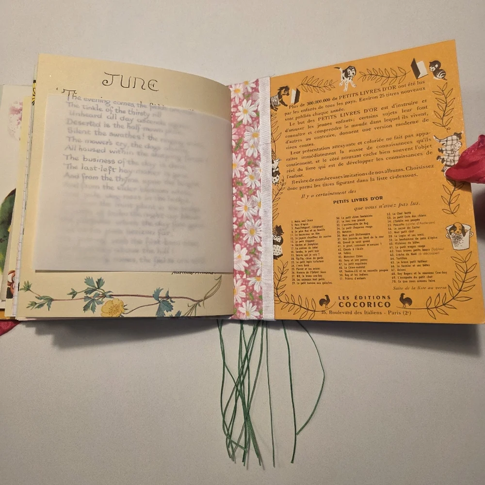 Trois Amis Little Golden Book Handmade Decorated Junk Journal